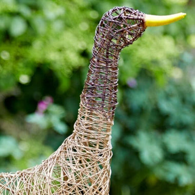 Jira the Wire Duck Garden Sculpture
