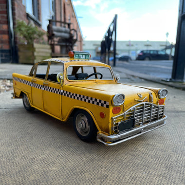 New York City Taxi Yellow Cab Tin Model