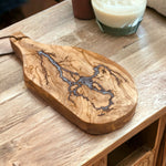 Olive Wood Serving Board with Live Edge