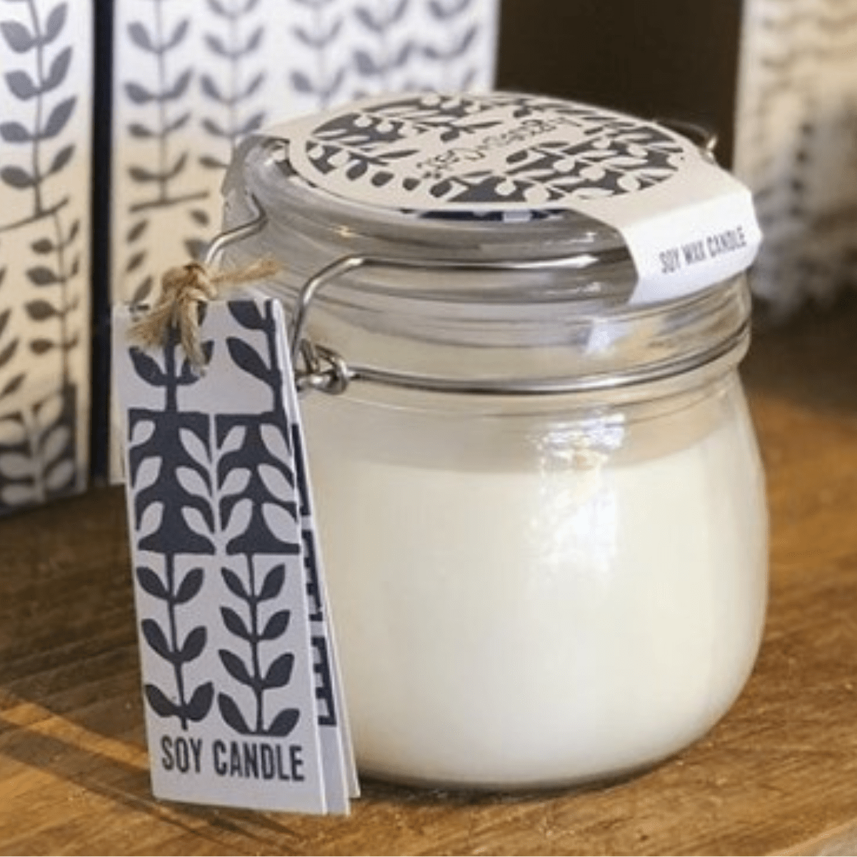 Agnes + Cat The Emporium Eco-Friendly Soy Wax Candle in Reusable Kilner Jar - Provence