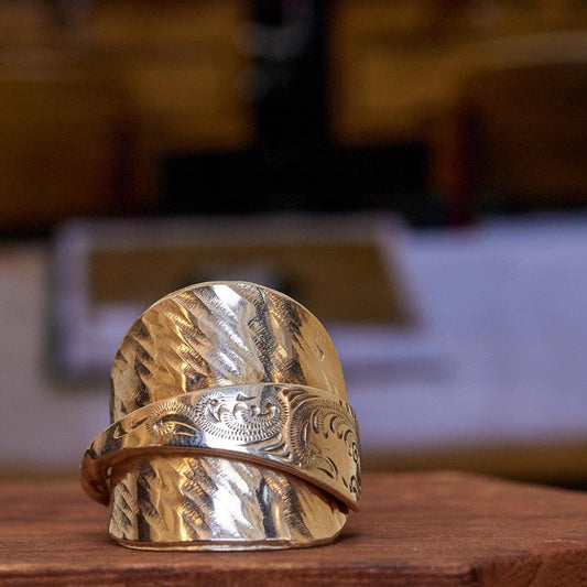 Boochi & Co Boochi Sterling Silver Spoon Ring - Handcrafted Vintage Style
