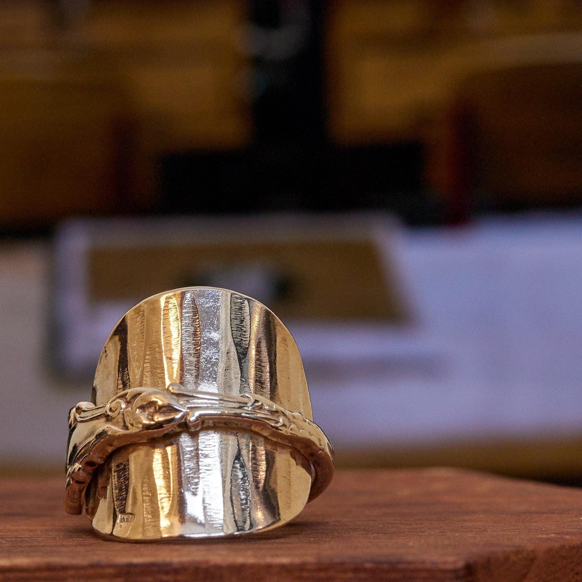 Boochi & Co Sterling Silver Spoon Ring - Handcrafted Vintage Style