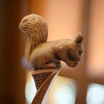 Hand Carved Squirrel Balance Wine Holder