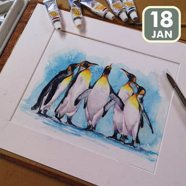 Paint a Penguin in Watercolour: with Expert Tutor Eunice J Friend