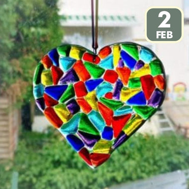 Create Fused Glass Heart Hangings with Expert Tutor Anne Wagstaff