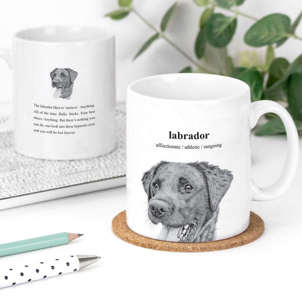 Coulson Macleod Black Labrador Mug - Hand Illustrated