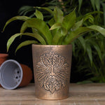 Green Man Terracotta Bronze Plant Pot
