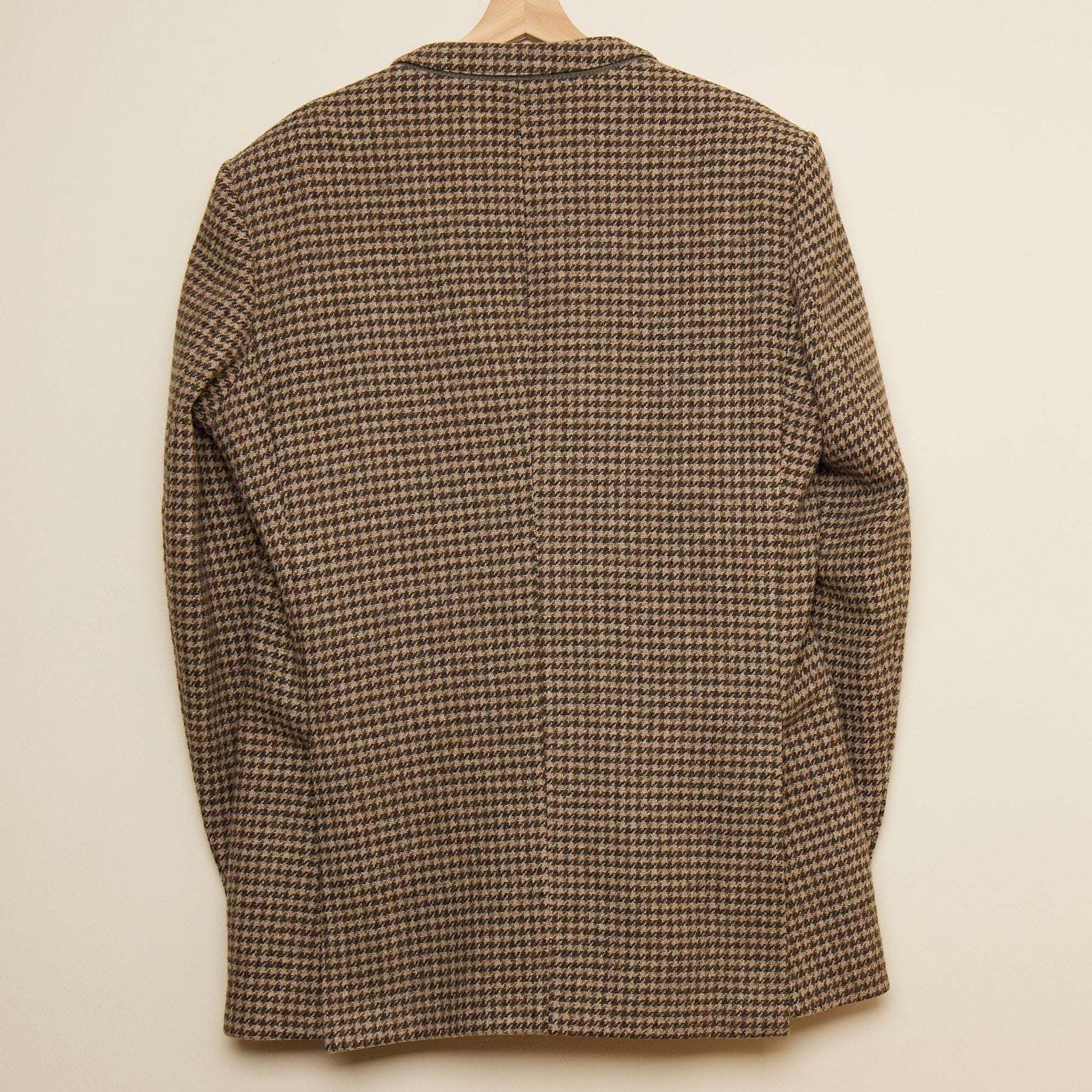 Mr Pip St Michael 44" Men's 100% Pure Wool Brown Houndstooth Jacket