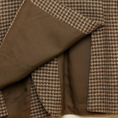 Mr Pip St Michael 44" Men's 100% Pure Wool Brown Houndstooth Jacket