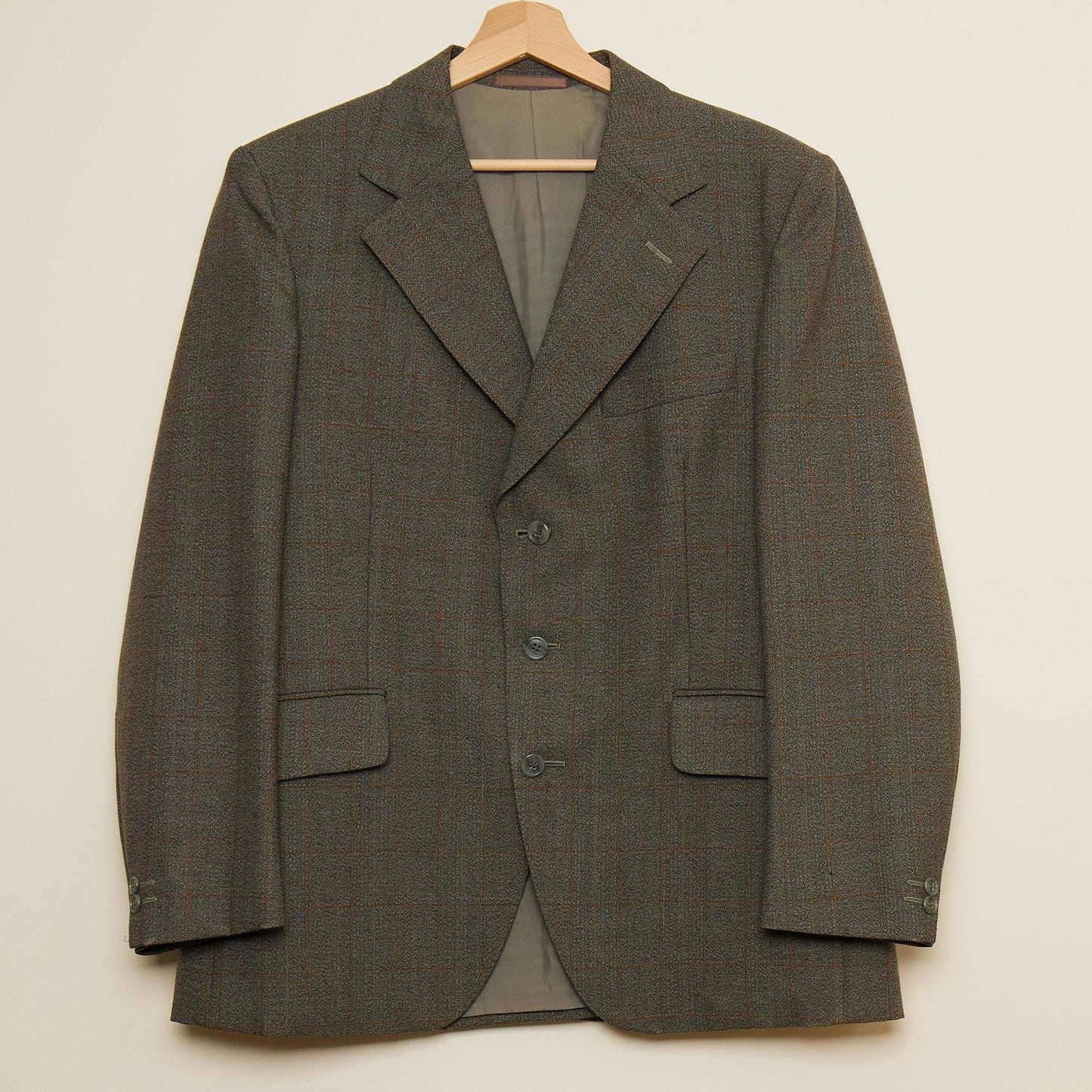 Mr Pip Vintage Dunn & Co 42" Men's 100% Worsted Wool Green Large Check Jacket