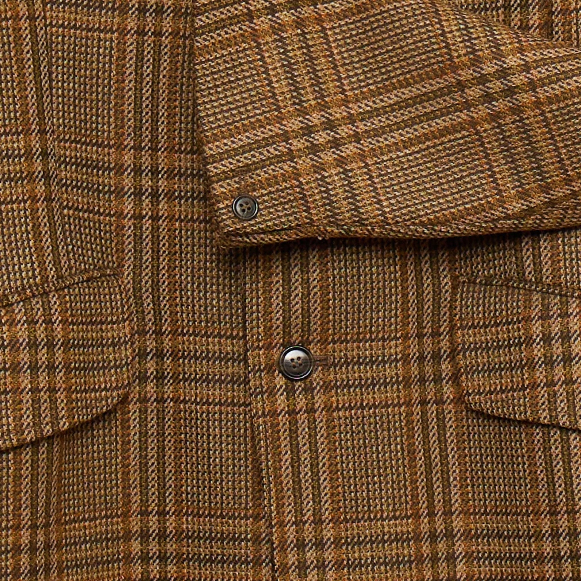 Mr Pip William Bliss 42" Men's 100% Pure Wool Brown Check Jacket