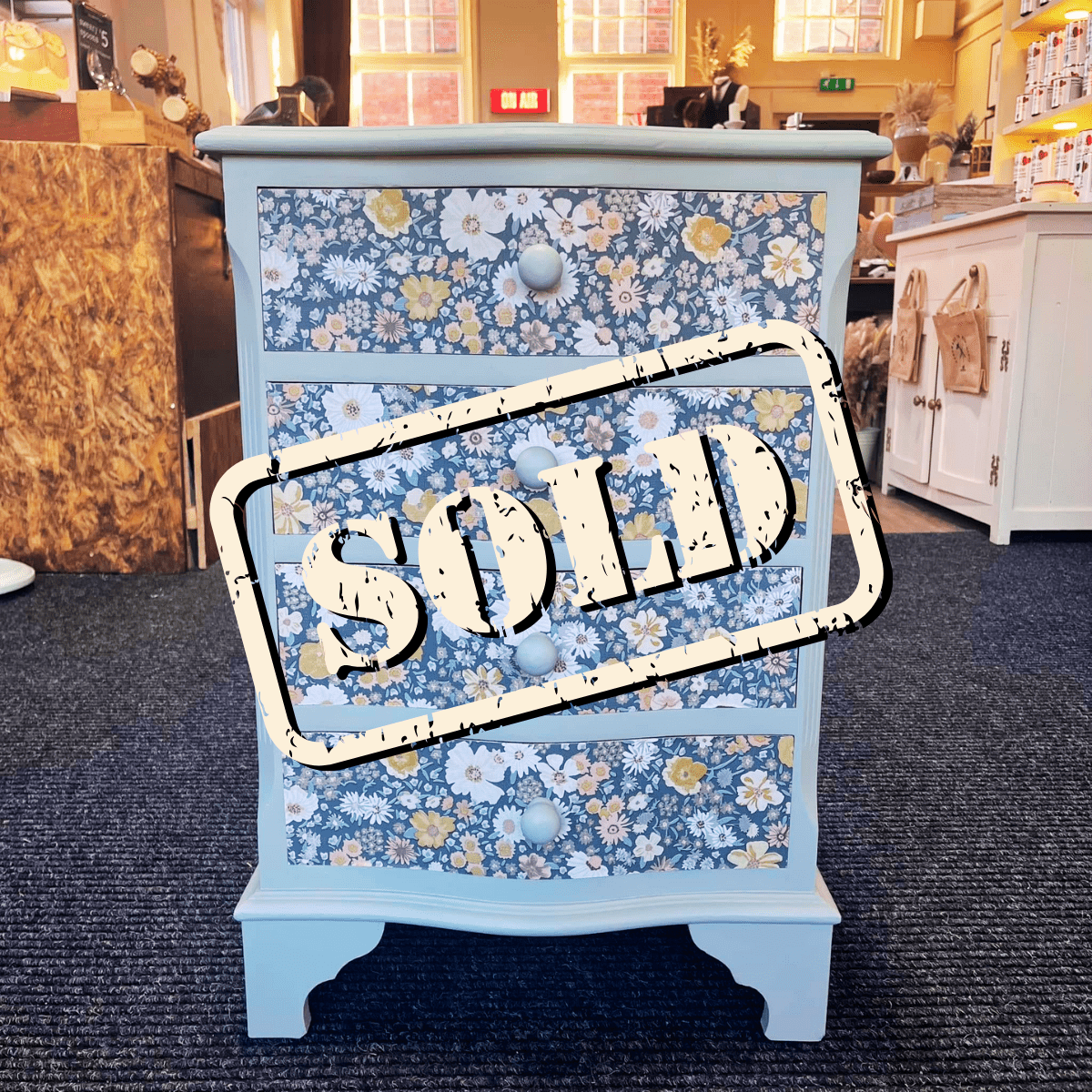 Revampt Revampt Upcycled 3 Drawer Flower Chest