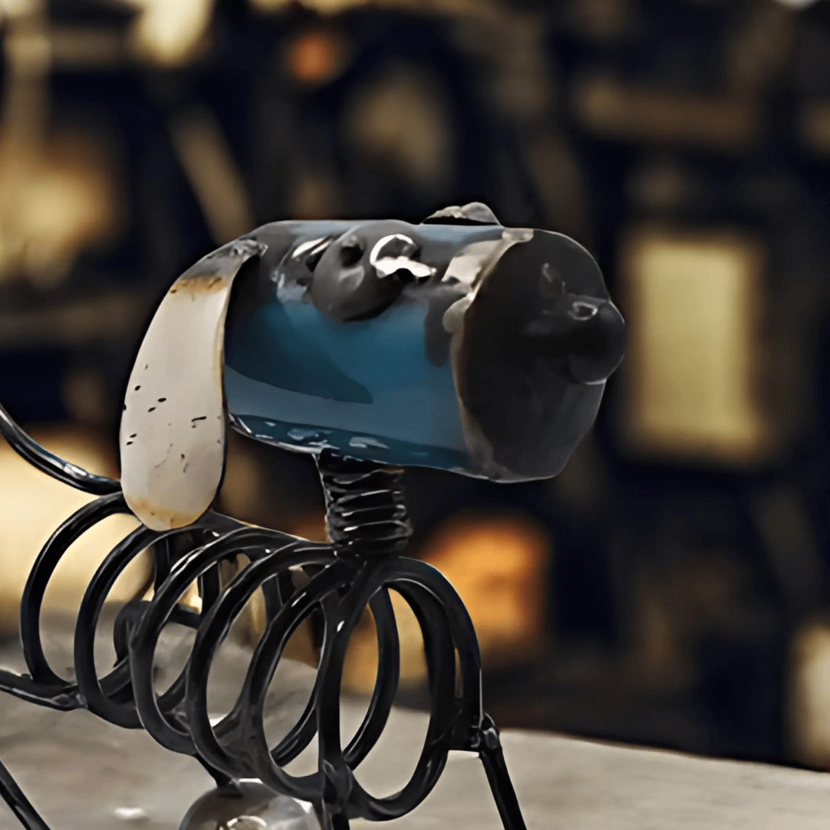 Shared Earth The Emporium Eco-Friendly Handcrafted Dog Ornament with Recycled Metal Coil