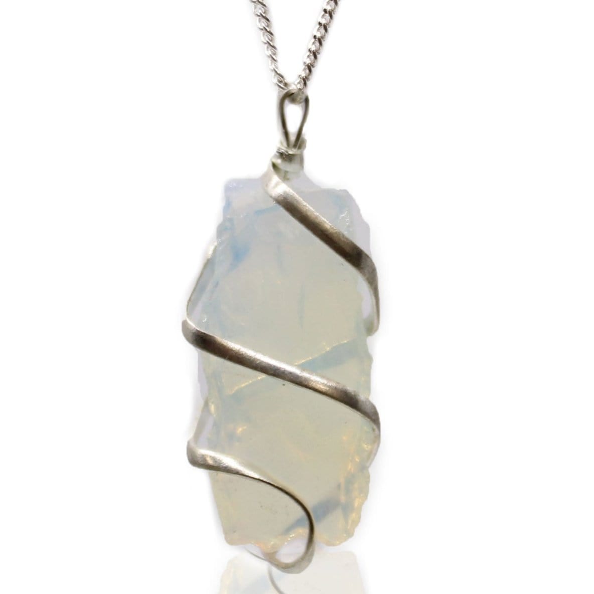 The Emporium The Emporium Cascade Wrapped Gemstone Necklace - Rough Opalite