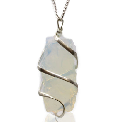 The Emporium The Emporium Cascade Wrapped Gemstone Necklace - Rough Opalite