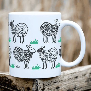 Counting Sheep Ceramic Mug by Amelia Bown